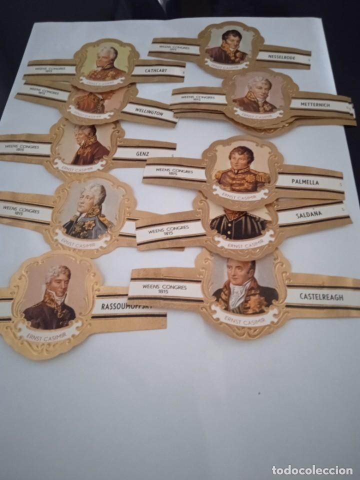 Collection cigar bands: VITOLAS ERNST CASIMIR.SERIE DE 12 UNIDADES.COMPLETA.SERIE WEENS CONGRESS 1815