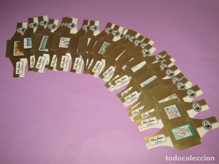 An&eacute;is de charuto de cole&ccedil;&atilde;o: Antigua Serie EUROPA VII Completa del 1/28 de DON JULIAN - Vitolas Gran Formato 13 cm. - A&ntilde;o 1977