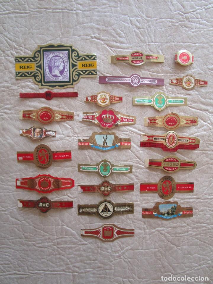 Vitolas de colecci&oacute;n: lote de 24 vitolas variadas varias epocas