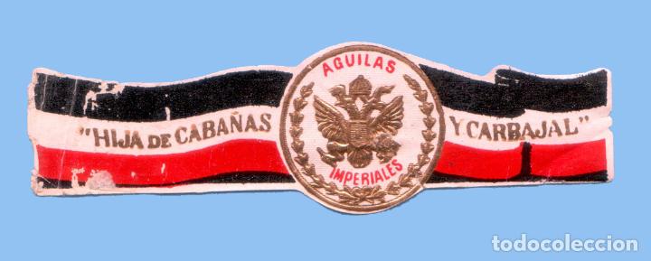 Sammlung von Banderolen: VITOLA CUBANA ANTIGUA - MARCA HIJA DE CABA&Ntilde;AS Y CARBAJAL - TEM&Aacute;TICA &Aacute;GUILAS HER&Aacute;LDICAS