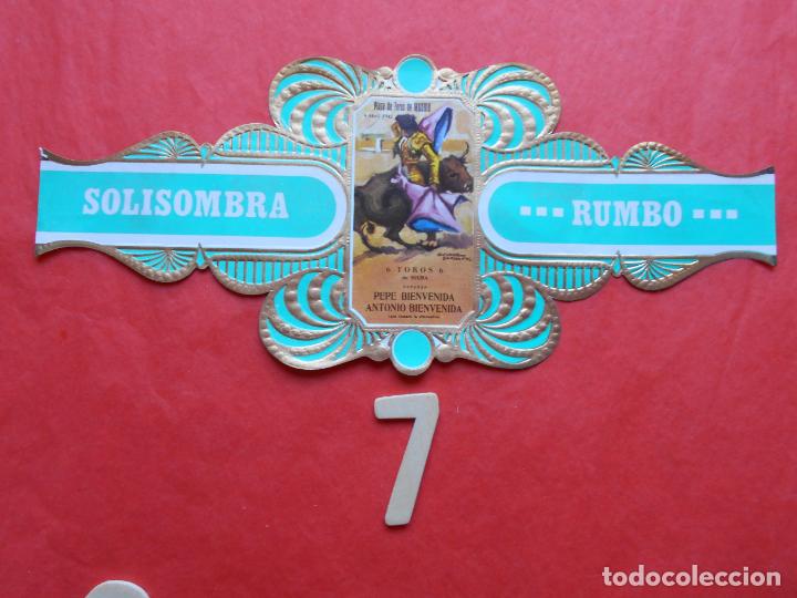 Vitolas de colecci&oacute;n: VITOLA SERIE TAURINA CARTELES HISTORICOS CIGARRO SOLISOMBRA N&ordm; 7