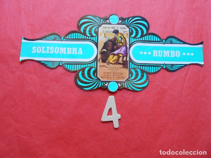 Vitolas de colecci&oacute;n: VITOLA SERIE TAURINA CARTELES HISTORICOS CIGARRO SOLISOMBRA N&ordm; 4