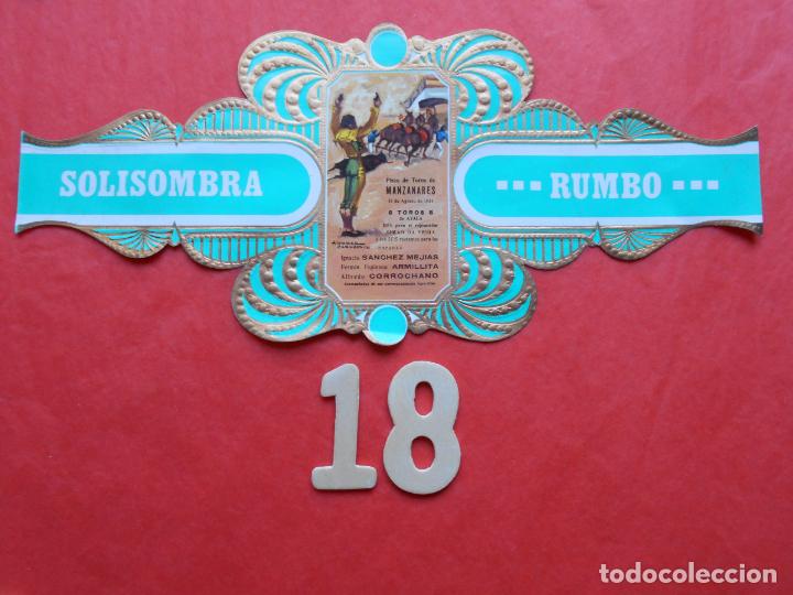 Vitolas de colecci&oacute;n: VITOLA SERIE TAURINA CARTELES HISTORICOS CIGARRO SOLISOMBRA N&ordm; 18