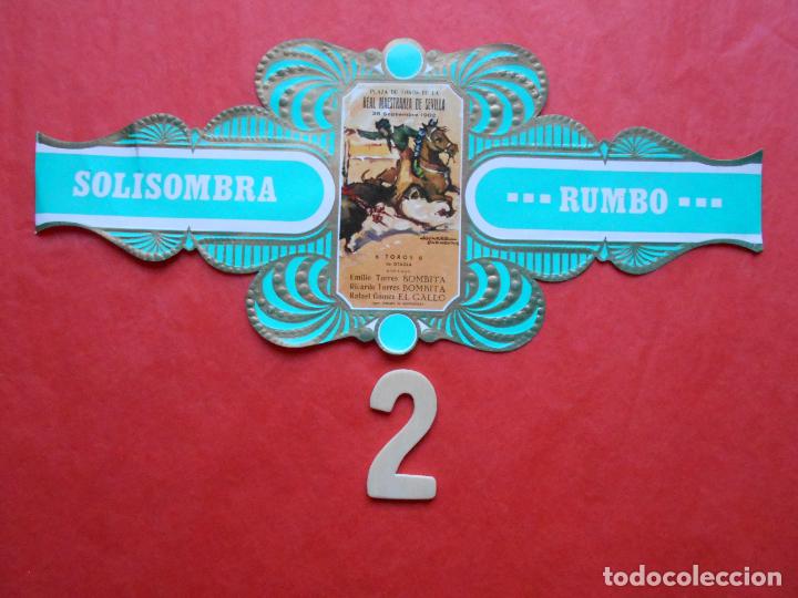 Vitolas de colecci&oacute;n: VITOLA SERIE TAURINA CARTELES HISTORICOS CIGARRO SOLISOMBRA N&ordm; 2