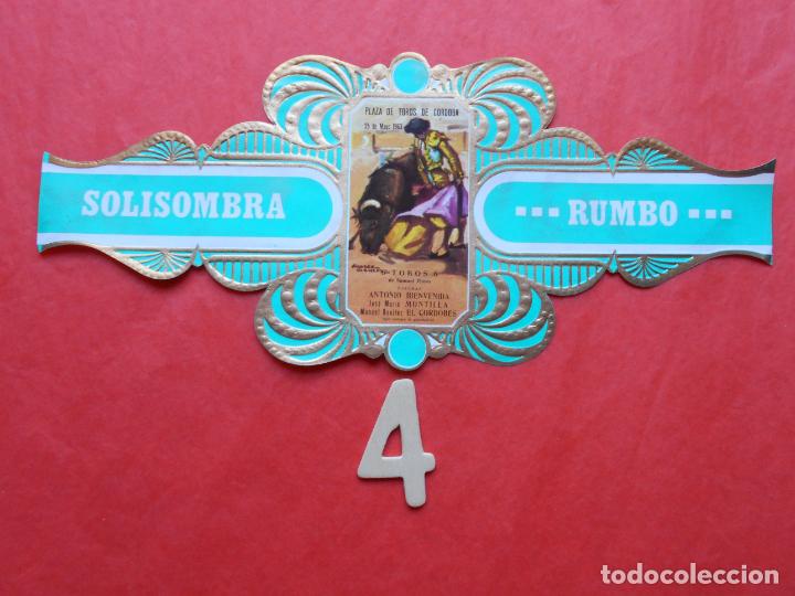 Vitolas de colecci&oacute;n: VITOLA SERIE TAURINA CARTELES HISTORICOS CIGARRO SOLISOMBRA N&ordm; 4