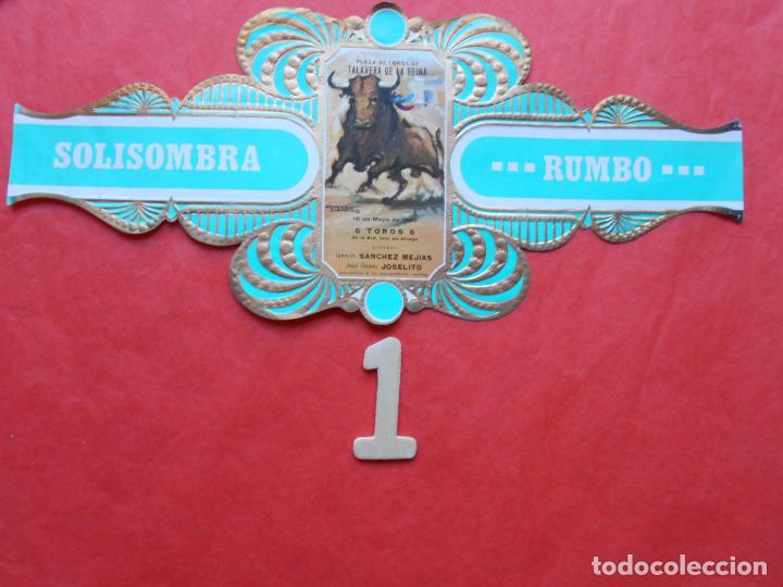 Vitolas de colecci&oacute;n: VITOLA SERIE TAURINA CARTELES HISTORICOS CIGARRO SOLISOMBRA N&ordm; 1