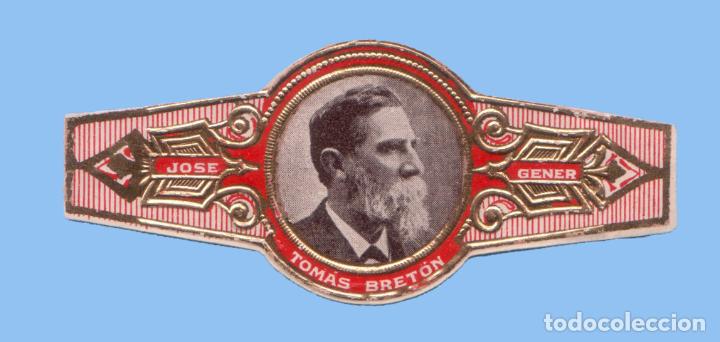 Vitolas de colecci&oacute;n: VITOLA CUBANA ANTIGUA - MARCA JOSE GENER - TOMAS BRETON