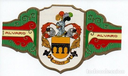 An&eacute;is de charuto de cole&ccedil;&atilde;o: ANTIGUA VITOLA, ALVARO - SERIE IV HERALDICA - CIGARCANARIA - PONS.