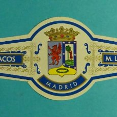 Vitolas de colección: VITOLA TABACOS M. LOPEZ. SERIE ESCUDOS DE ESPAÑA. Nº 8 - MADRID. Lote 363810995
