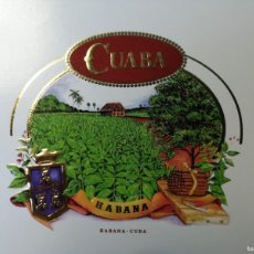Vitolas de colección: CUBA ETIQUETA LITOGRÁFICA DE PUROS * CUABA LA HABANA CUBA * TABACO HABANO CIGARROS. Lote 364244061