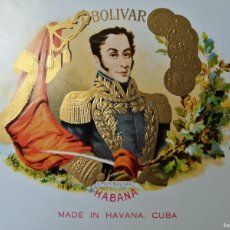 Vitolas de colección: CUBA ETIQUETA LITOGRÁFICA DE PUROS * SIMON BOLIVAR - MADE IN HAVANA * TABACO HABANO CIGARROS. Lote 364245461