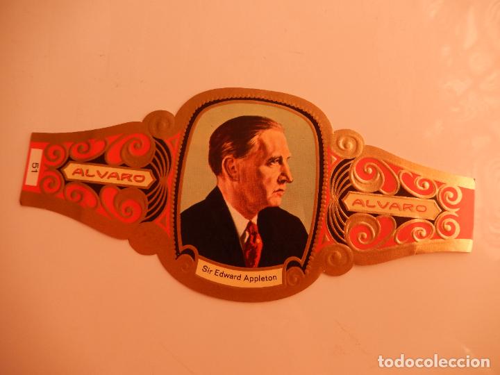 Vitolas de colecci&oacute;n: VITOLA ALVARO SERIE PREMIOS NOBEL LITERATURA- SIR EDWARD APPLETON