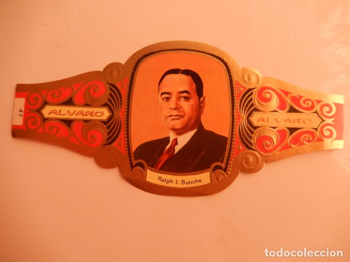 Vitolas de colecci&oacute;n: VITOLA ALVARO SERIE PREMIOS NOBEL- RALPH J. BUNCHE