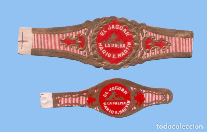 Vitolas de colecci&oacute;n: 2 VITOLAS ANTIGUAS - MARCA EL JAGUAR -MARIO E. MARTIN - LA ALMA