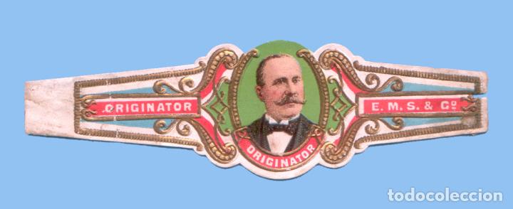 Bagues de cigare de collection: VITOLA ANTIGUA - Procedencia USA - Marca NAT ORIGINATOR - E. M .S. & Co. - Tem&aacute;tica personajes