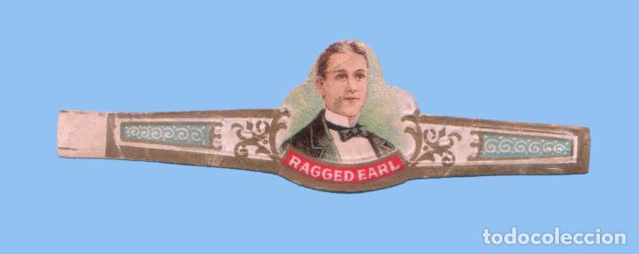 Vitolas de colecci&oacute;n: VITOLA ANTIGUA - Procedencia USA - Marca RAGGED EARL - Tem&aacute;tica personajes