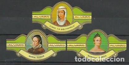 Vitolas de colecci&oacute;n: &Aacute;LVARO.-ID 47.- Serie MUJERES FAMOSAS EN LA HISTORIA.- Vitolas n&ordm; 26-42-99