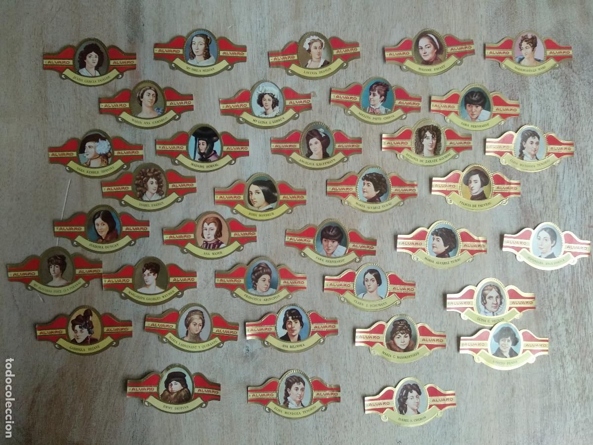 Sammlung von Banderolen: LOTE 36 VITOLAS &Aacute;lvaro serie mujeres famosas en Artes teatro pintura canto musica danza escultura