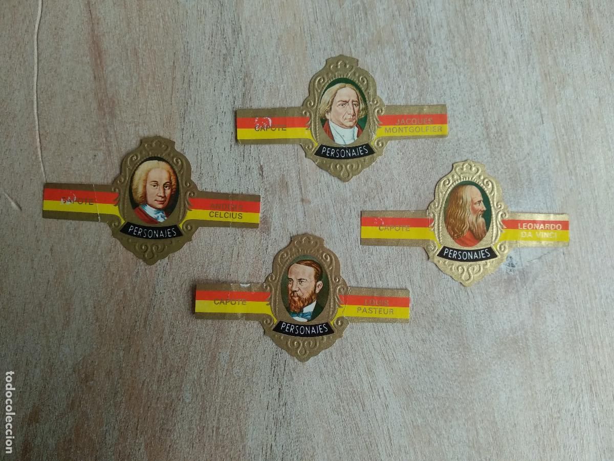 Sammlung von Banderolen: LOTE 4 VITOLAS CAPOTE, PERSONAJES.