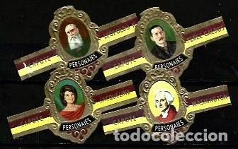 Sammlung von Banderolen: CAPOTE TABACOS.-100-117.-PERSONAJES &rdquo;D&rdquo; S/P VIT.N&ordm; 1-2-3-7