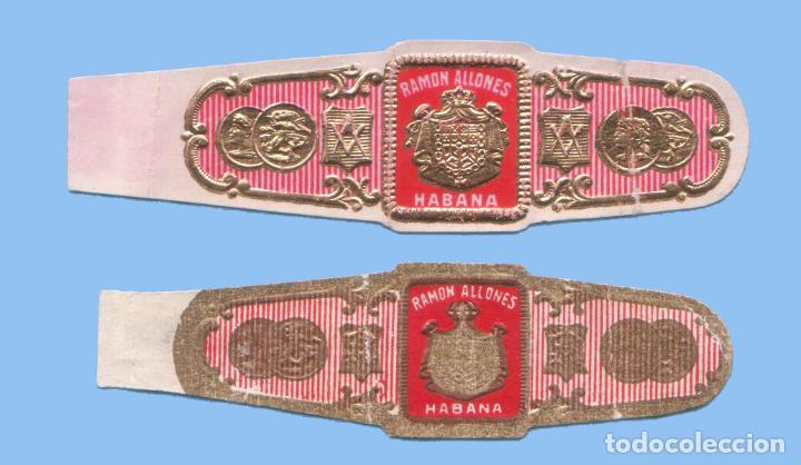Sammlung von Banderolen: 2 VITOLAS CUBANAS ANTIGUAS - MARCA RAM&Oacute;N ALLONES - ESCUDO