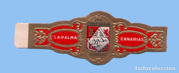 Vitolas de colecci&oacute;n: VITOLA CANARIA ANTIGUA - MARCA LAS PIRAMIDES - TEM&Aacute;TICA EDIFICACIONES - Foto 1