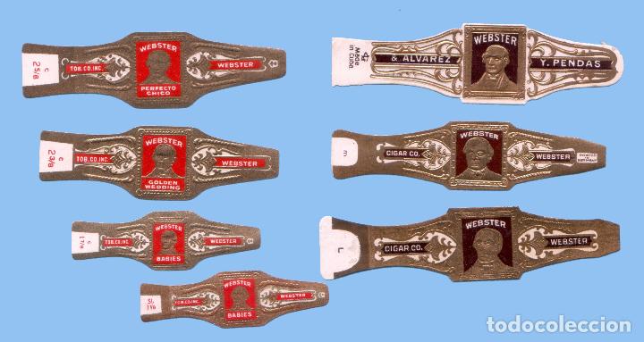 Vitolas de colecci&oacute;n: 7 VITOLAS ANTIGUAS - MARCA WEBSTER (USA) - TEM&Aacute;TICA HOMBRES