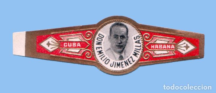 Vitolas de colecci&oacute;n: VITOLA CUBANA ANTIGUA - SIN MARCA - TEM&Aacute;TICA HOMBRES - EMILIO JIMENEZ MILLAS