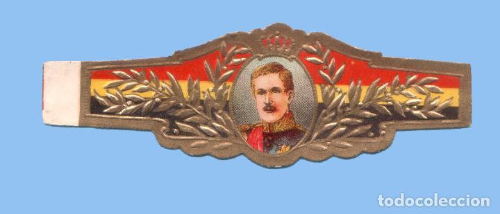 Vitolas de colecci&oacute;n: VITOLA ANTIGUA - SIN MARCA - TEM&Aacute;TICA CASAS REALES - EL REY ALBERTO I DE B&Eacute;LGICA