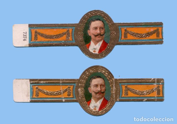 Vitolas de colecci&oacute;n: 2 VITOLAS ANTIGUAS - SIN MARCA - EL EMPERADOR GUILLERMO II DE ALEMANIA