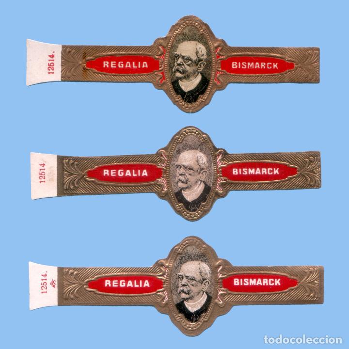 Vitolas de colecci&oacute;n: 3 VITOLAS ANTIGUAS - SIN MARCA - TEM&Aacute;TICA CASAS REALES - EL MARISCAL BISMARCK