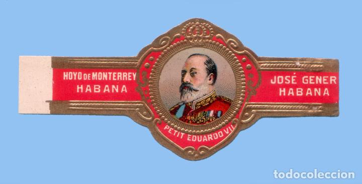 An&eacute;is de charuto de cole&ccedil;&atilde;o: VITOLA CUBANA ANTIGUA - MARCA JOSE GENER - TEM&Aacute;TICA CASAS REALES - EDUARDO VII DE INGLATERRA