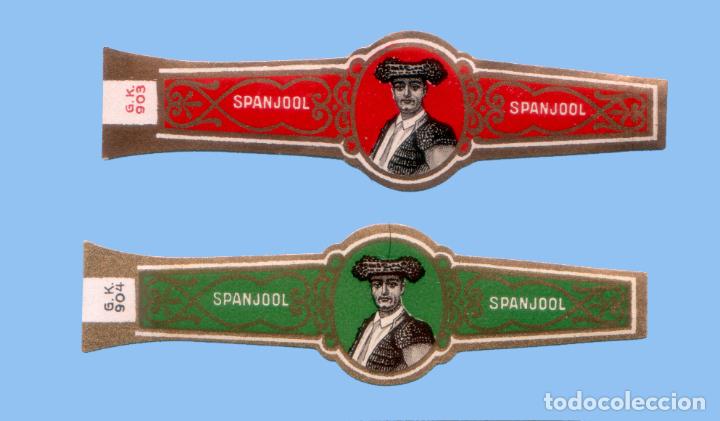 Bagues de cigare de collection: 2 VITOLAS ANTIGUAS - MARCA SPANHOOL - PROCEDENCIA EUROPEA - TEM&Aacute;TICA HOMBRES