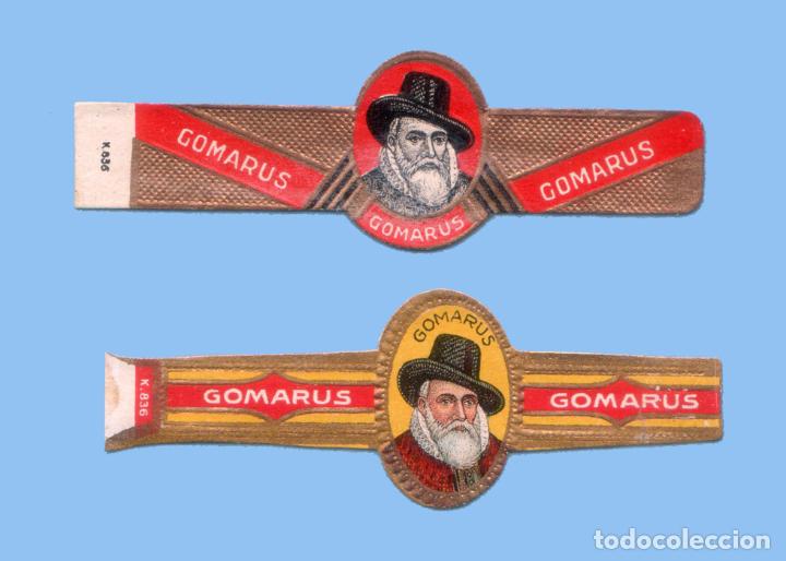 Bagues de cigare de collection: 2 VITOLAS ANTIGUAS - MARCA GOMARUS - PROCEDENCIA EUROPEA - TEM&Aacute;TICA HOMBRES
