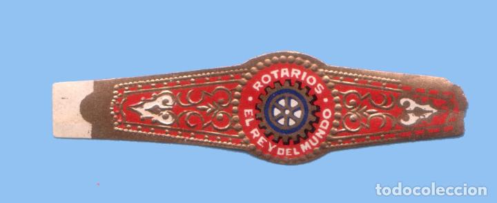 Vitolas de colecci&oacute;n: VITOLA CUBANA ANTIGUA - MARCA EL REY DEL MUNDO - EMBLEMA DEL CLUB ROTARIO - ROTARIOS