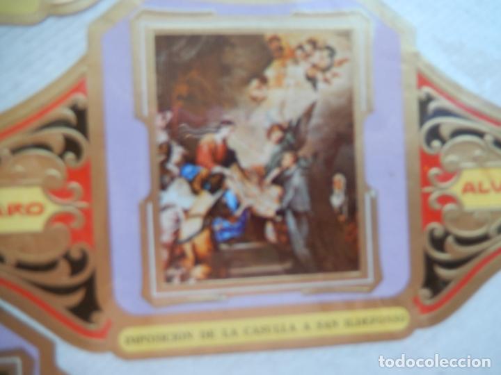 Bagues de cigare de collection: IMPOSICION DE LA CASULLA A SAN ILDEFONSO - VITOLA ALVARO CUADROS PINTORES ESPA&Ntilde;OLES