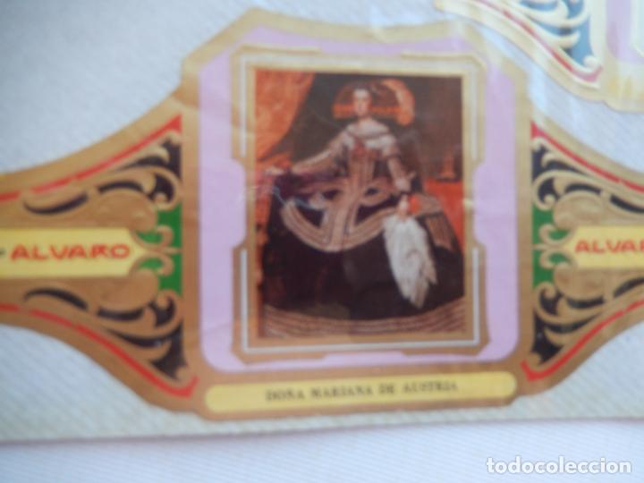 Bagues de cigare de collection: DO&Ntilde;A MARIANA DE AUSTRIA - VITOLA ALVARO CUADROS PINTORES ESPA&Ntilde;OLES