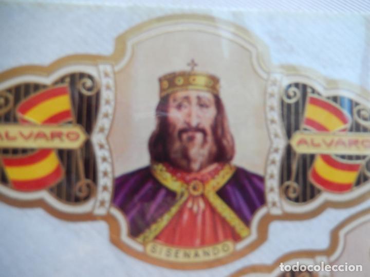 Sammlung von Banderolen: SISENANDO - N&ordm; 24 - REYES - VITOLA ALVARO 14X7 CM