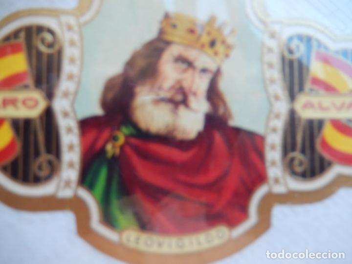 Sammlung von Banderolen: LEOVIGILDO - N&ordm; 16 - REYES - VITOLA ALVARO 14X7 CM