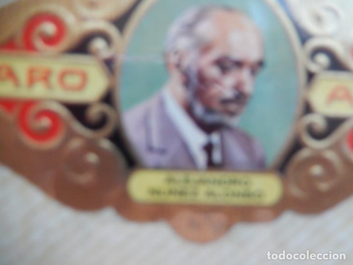 Sammlung von Banderolen: ALEJANDRO NU&Ntilde;EZ ALONSO - SERIE LITERATOS N&ordm; 176 - VITOLA ALVARO 9,50X 4 CM