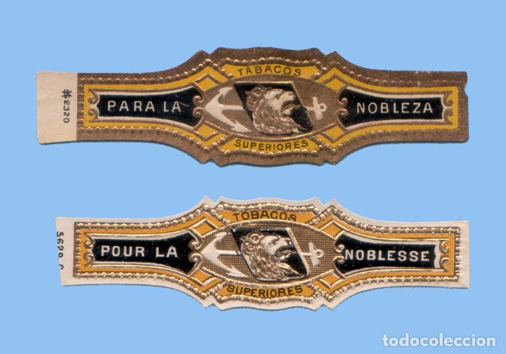 Vitolas de colecci&oacute;n: 2 VITOLAS ANTIGUAS - SIN MARCA - TEM&Aacute;TICA LE&Oacute;N HER&Aacute;LDICO CON ANCLA