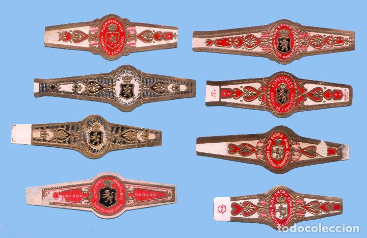 Vitolas de colecci&oacute;n: 8 VITOLAS ANTIGUAS - SIN MARCA - TEM&Aacute;TICA HER&Aacute;LDICA - LEONES RAMPANTES