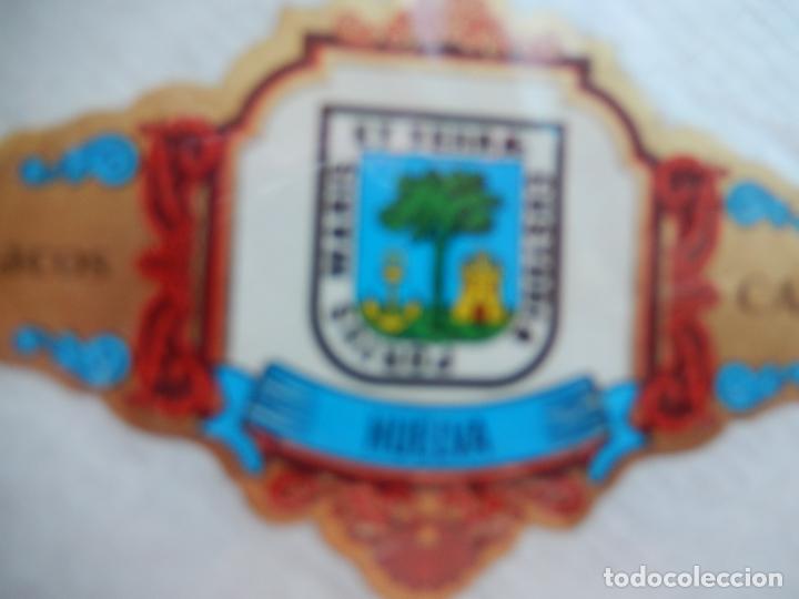 Vitolas de colecci&oacute;n: HUELVA , ESCUDOS PROVICIAS DE ESPA&Ntilde;A - VITOLA CAPOTE 8X4,50 CM