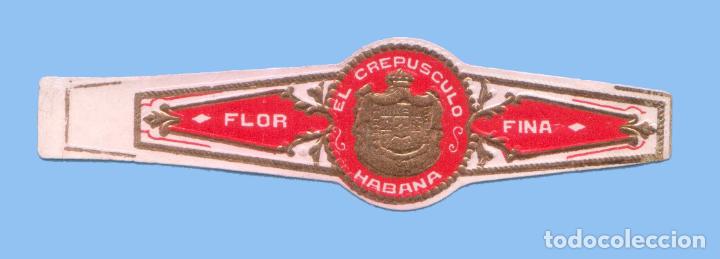 Vitolas de colecci&oacute;n: VITOLA CUBANA ANTIGUA - MARCA EL CREP&Uacute;SCULO - ESCUDO