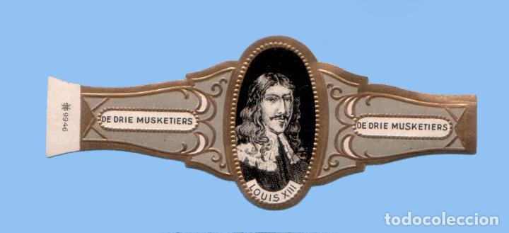 Bagues de cigare de collection: VITOLA ANTIGUA - PROCEDENCIA HOLANDA - MARCA DE DRIE MUSKETIERS - LUIS XIII