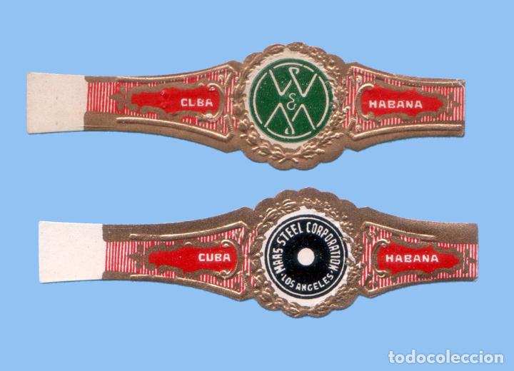 Bagues de cigare de collection: 2 VITOLAS CUBANAS ANTIGUAS - SIN MARCA