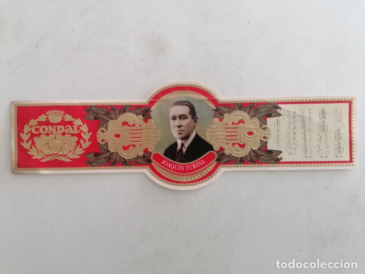 Bagues de cigare de collection: VITOLA TABACOS CONDAL, JOAQUIN TURINA, SERIE II, COMPOSITORES