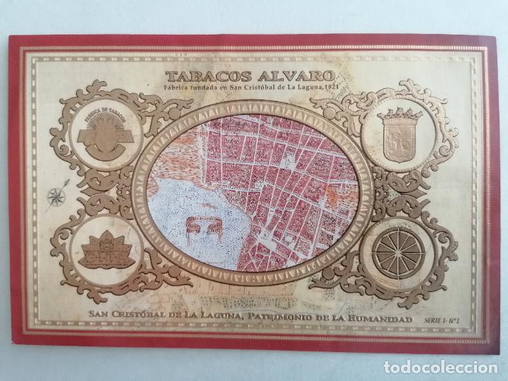 Bagues de cigare de collection: VITOLA TABACOS ALVARO, SAN CRISTOBAL DE LA LAGUNA, SERIE I-N&ordm;1, PLANO DE LA CIUDAD DE LA LAGUNA