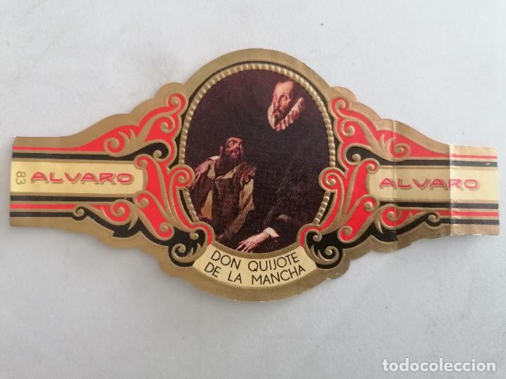 Bagues de cigare de collection: VITOLA TABACOS ALVARO, DON QUIJOTE DE LA MANCHA, SEGUNDA PARTE, CAPITULO XLIII