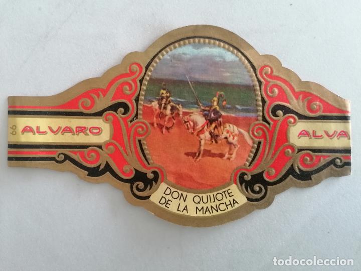 Bagues de cigare de collection: VITOLA TABACOS ALVARO, DON QUIJOTE DE LA MANCHA, SEGUNDA PARTE, CAPITULO LXIV